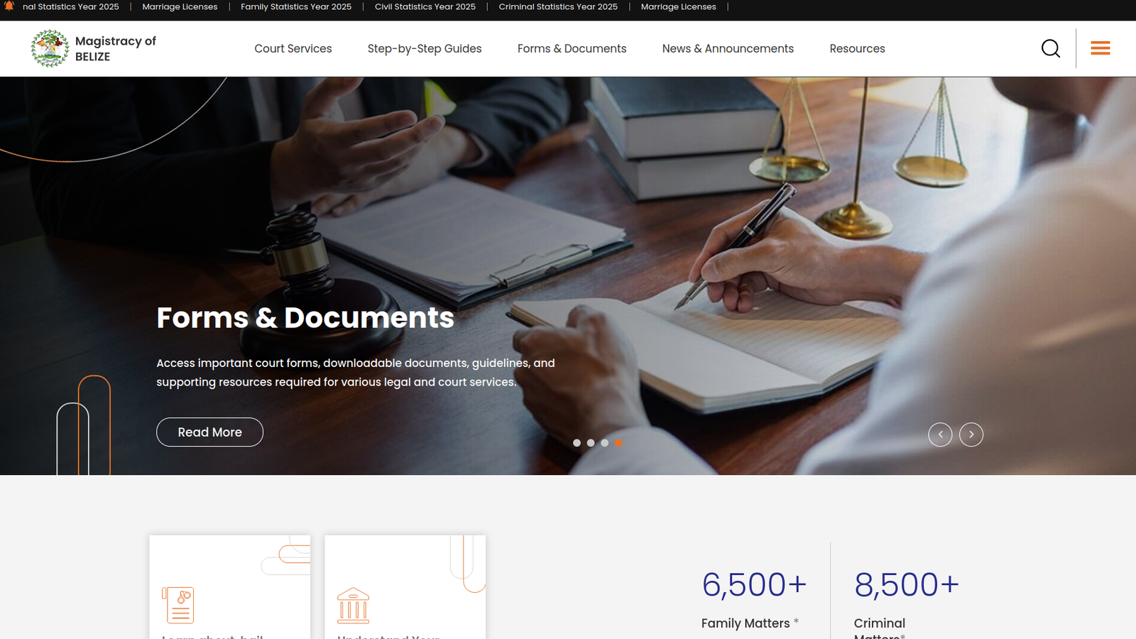 Magistrate court new website